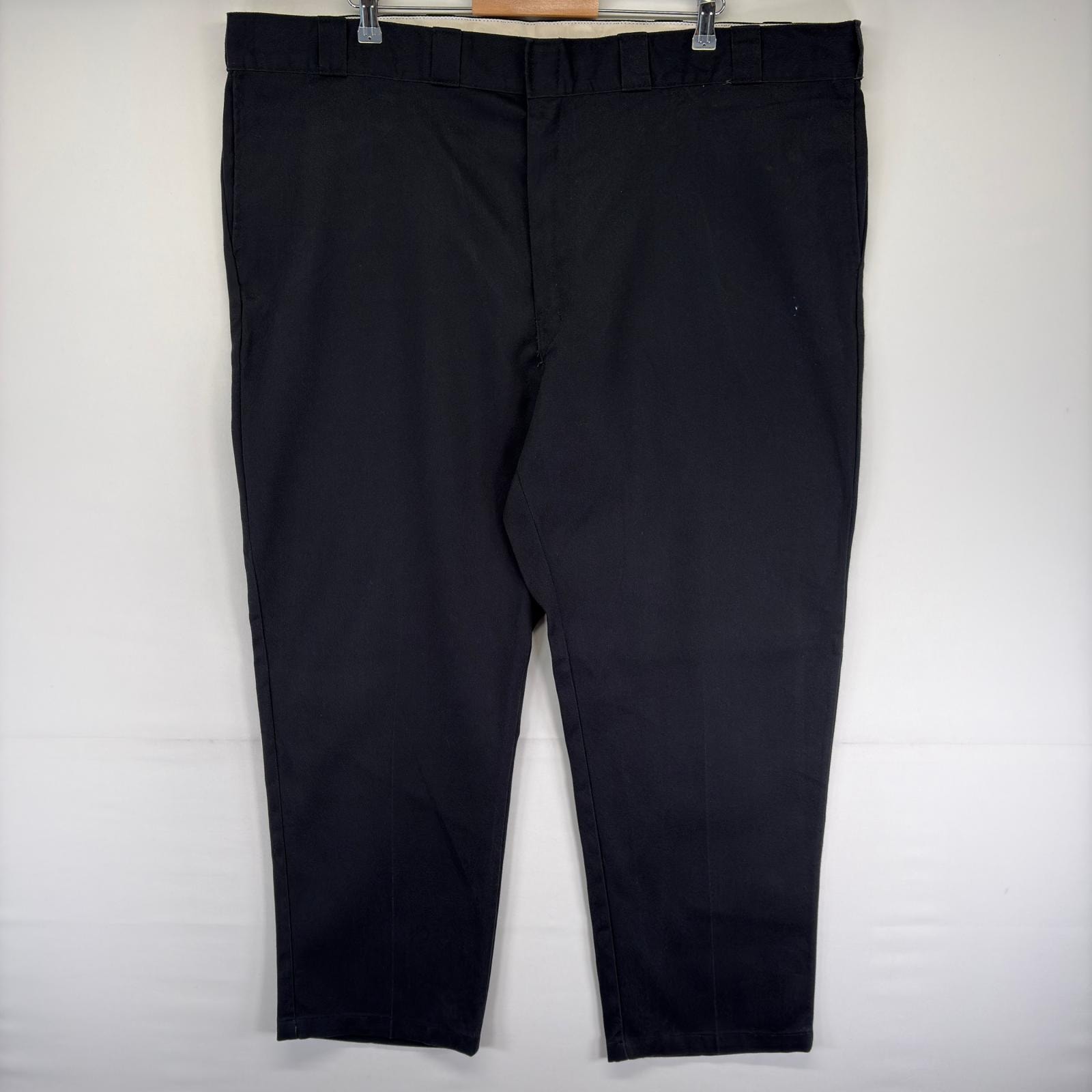 古着 ディッキーズ Dickies パンツ チノパン スラックス ワンポイント ストレート 874 大きいサイズ w48 L32  ブラック系 メンズ
