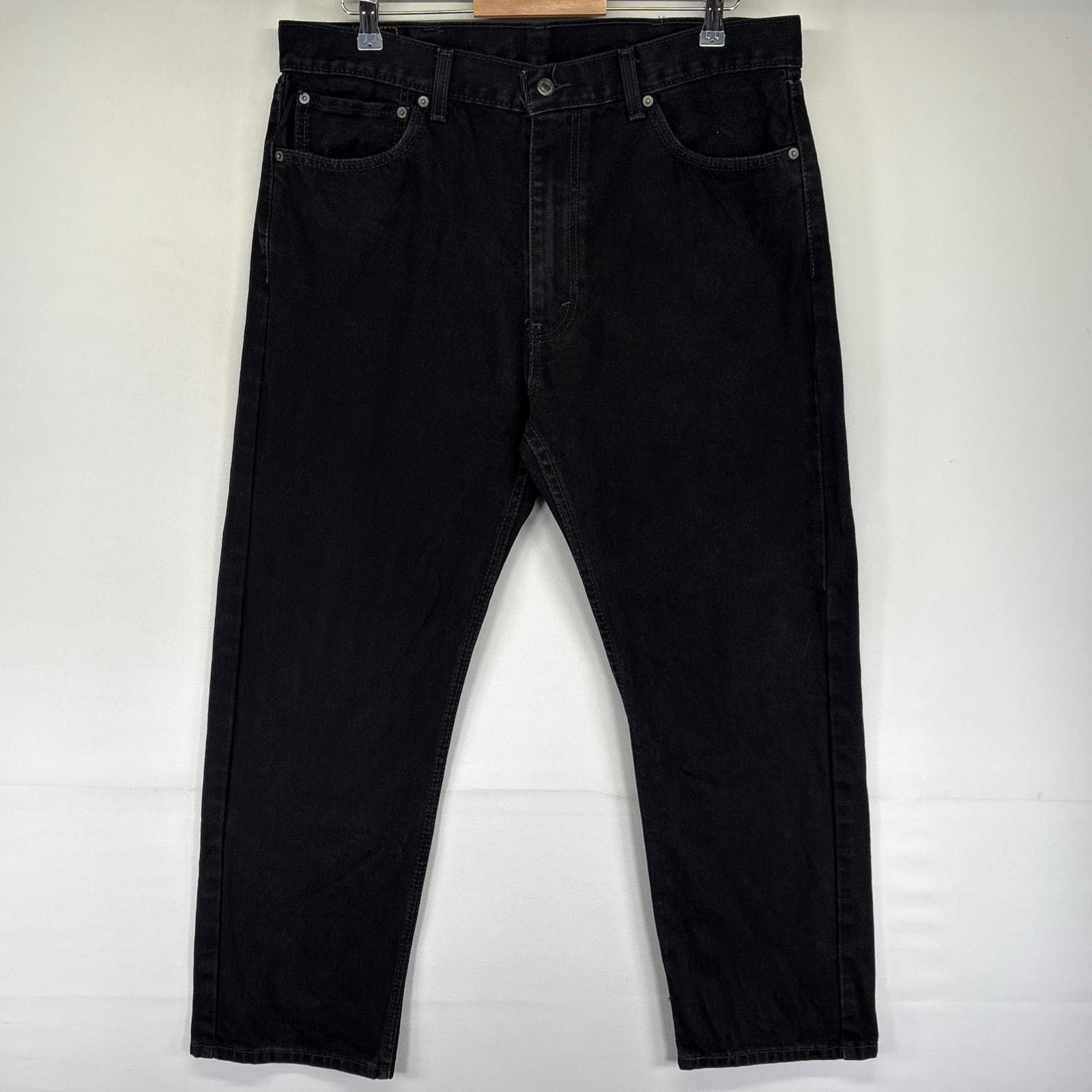 古着 リーバイス Levi's デニム パンツ 505 ストレート Gパン 5ポケット ジッパーフライ ワンポイントロゴ W38 L29  ブラック系 メンズ