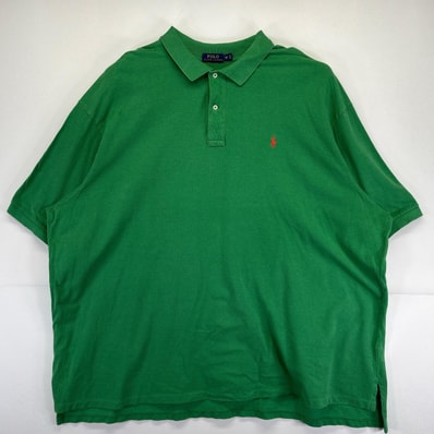 古着 00’s/00年代 ポロ・ラルフローレン POLO RALPH LAUREN 半袖 ポロシャツ 大きいサイズ ワンポイントロゴ ポニー 6XB グリーン系 メンズ