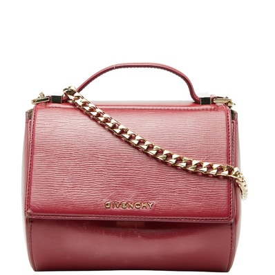 ジバンシー パンドラ ボックス ハンドバッグ チェーン ショルダーバッグ ピンク レザー レディース Givenchy 【中古】