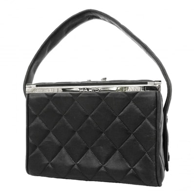 ★最終価格★SALE【6gc3604-k】シャネル ハンドバッグ マトラッセ ラムスキン ブラック シルバー金具【中古】レディース