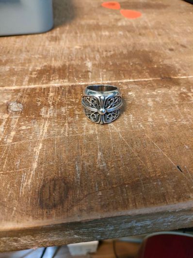 Chrome Hearts Classic Oval Cross Ring "Silver"