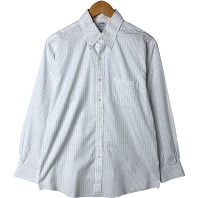 古着 ブルックスブラザーズ Brooks Brothers Est.1818 長袖 ボタンダウンチェックシャツ メンズM相当/eaa544733