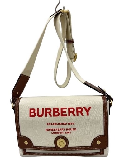 Burberry Horseferry Print Canvas Note Crossbody Bag "Natural/Tan"