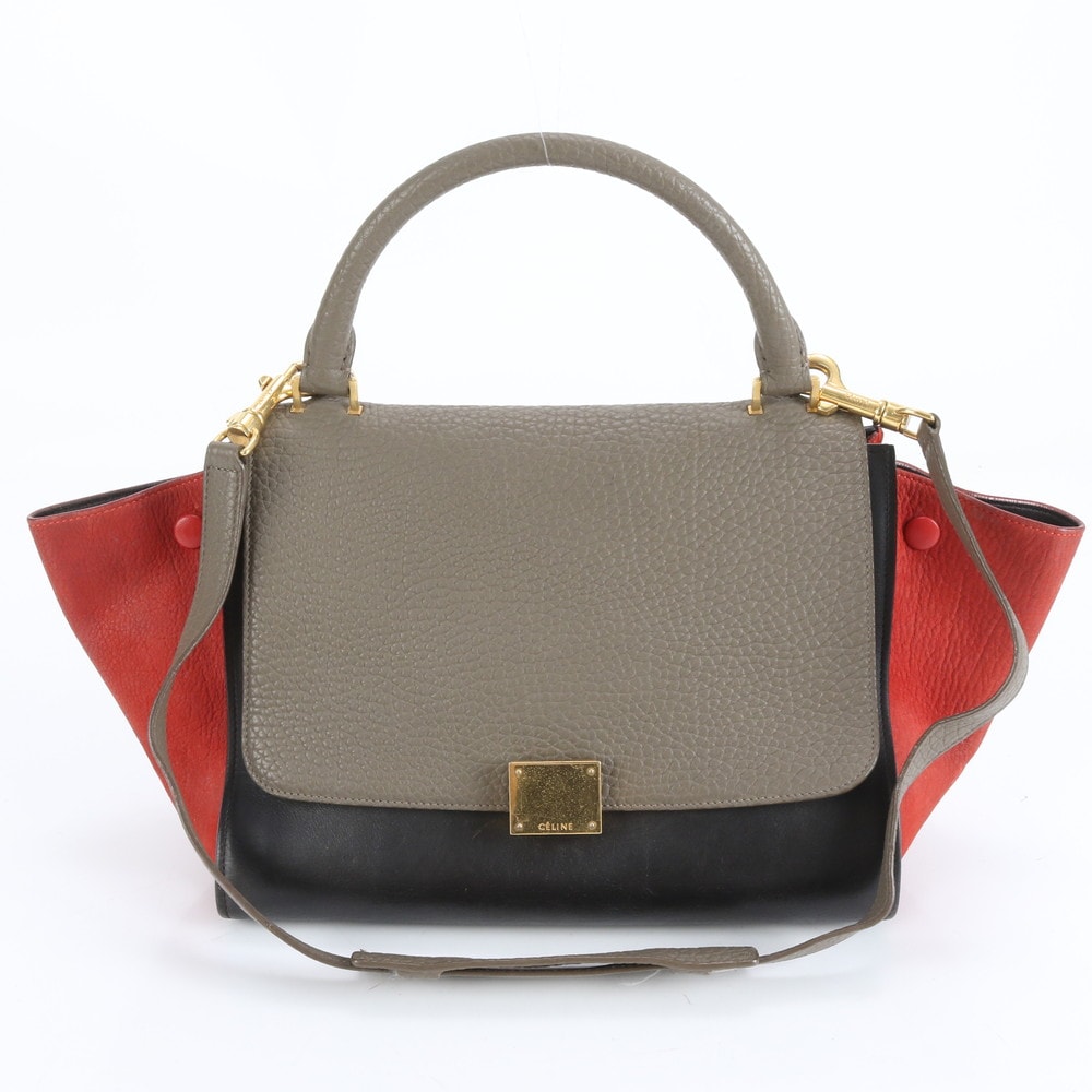 ■美品 セリーヌトラペーズ スモールショルダーバッグ レザー