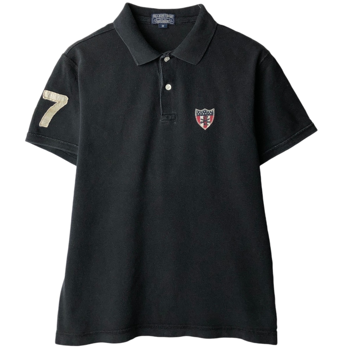 古着 ラルフローレン Ralph Lauren POLO JEANS COMPANY 星条旗柄 半袖 ポロシャツ メンズM相当/eaa635227