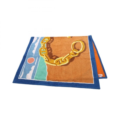 エルメス HERMES エスカル ア ラ プラージュ ビーチ タオル 衣料品 コットン メンズ レディース マルチカラー 【中古】