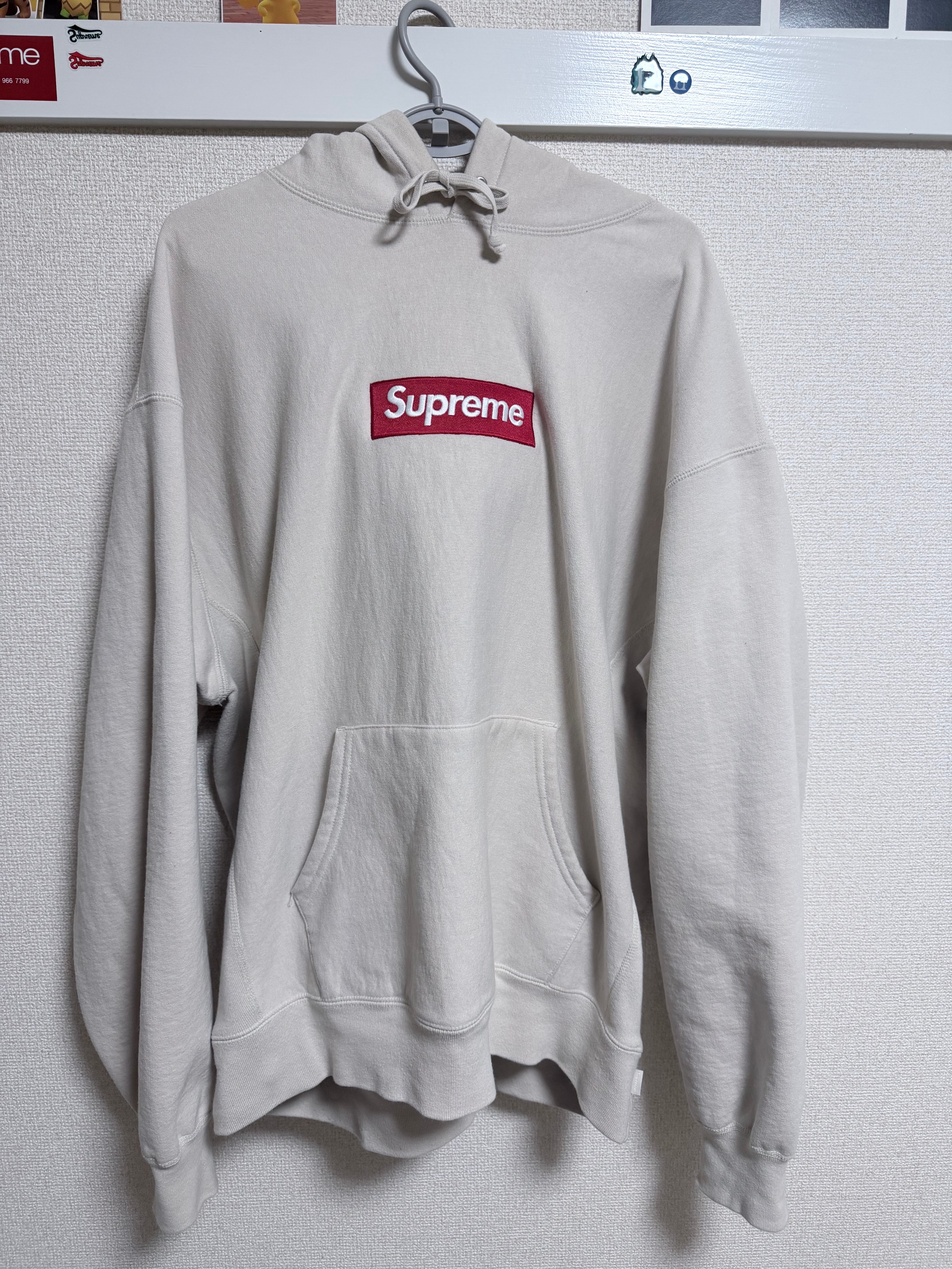 Supreme Box Logo Hooded Sweatshirt "Stone" (24FW)