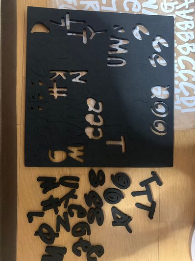 Stussy ALPHABET MAGNETS "Black"
