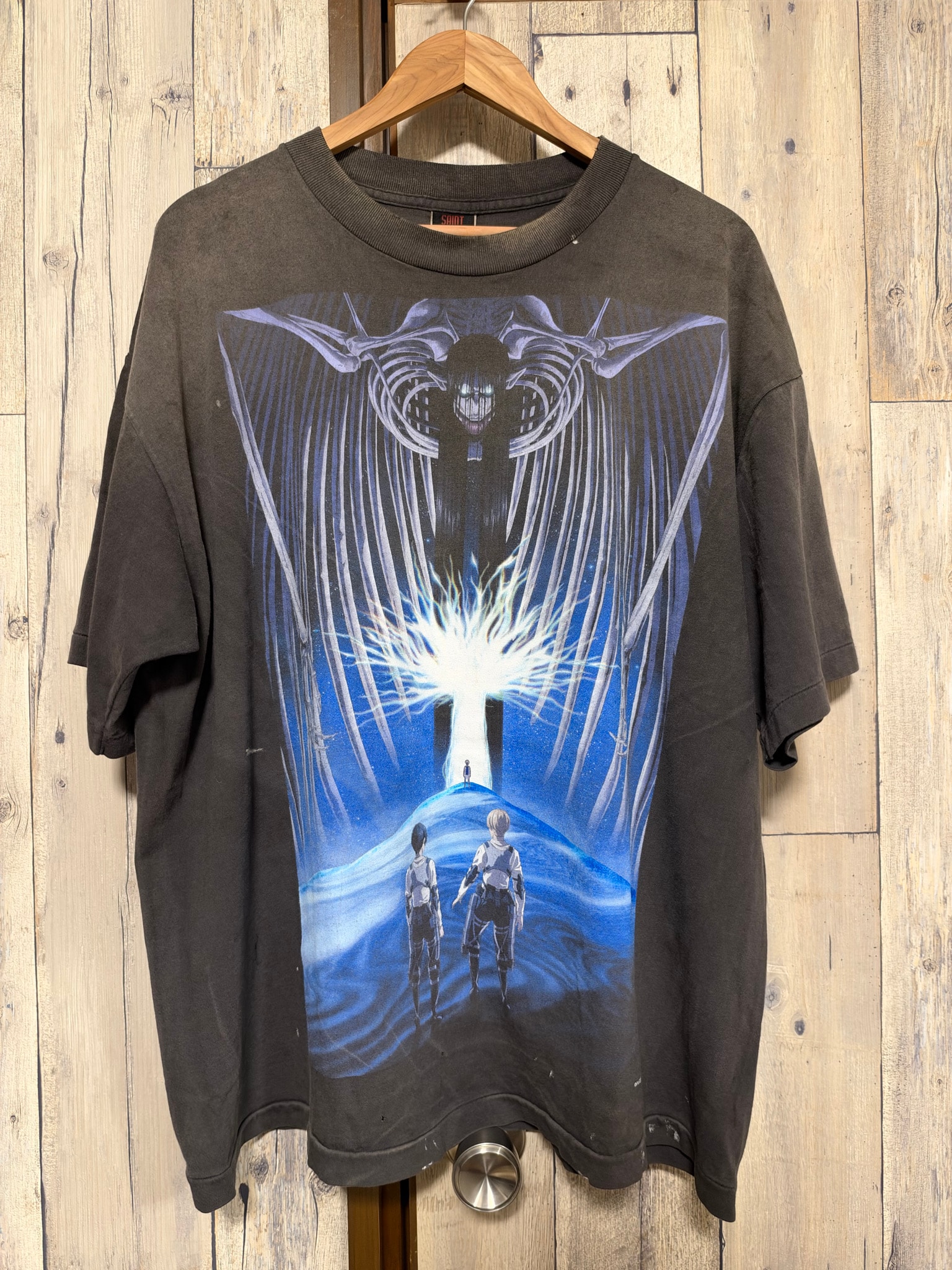 SAINT Mxxxxxx x Attack On Titan AOT SS Tee "Black"
