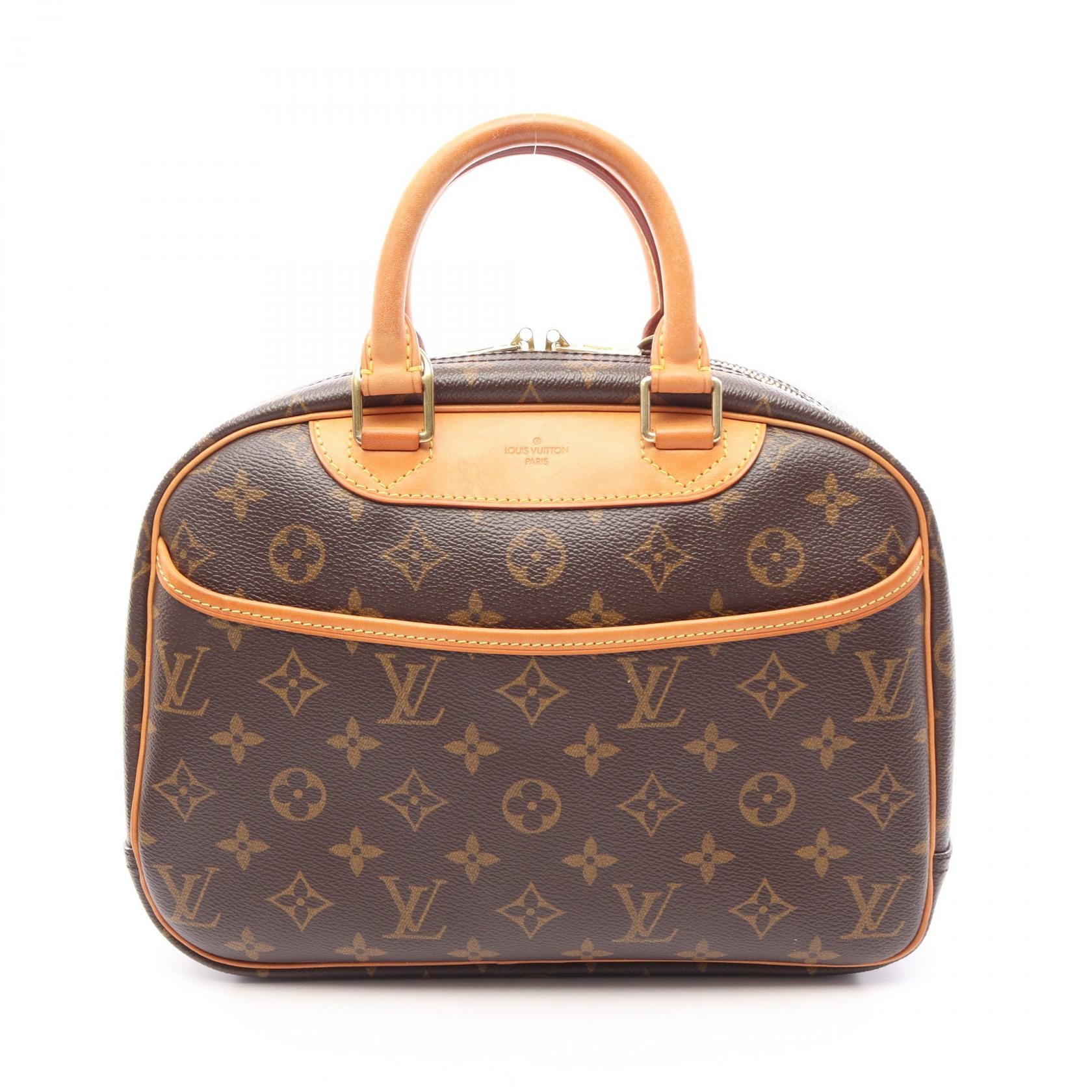 ルイ・ヴィトン LOUIS VUITTON トゥルーヴィル モノグラム ハンドバッグ バッグ PVCコーティングキャンバス レザー レディース ブラウン系 M42228 【中古】
