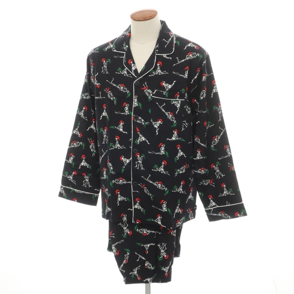 【中古】シュプリーム Supreme 2025年秋冬 Hanes Holiday Pajama Set コットン パジャマ セットアップ ブラック【サイズM】【メンズ】