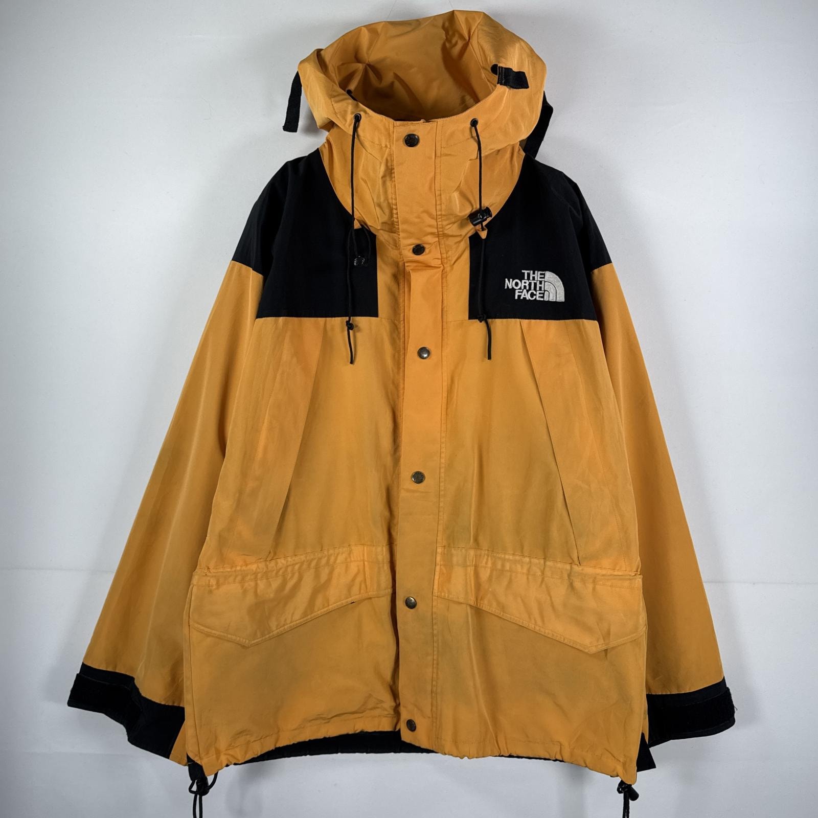 古着 90's/90年代 ザ・ノースフェイス THE NORTH FACE マウンテンジャケット ツートンカラー パーカー ナイロン S イエロー メンズ