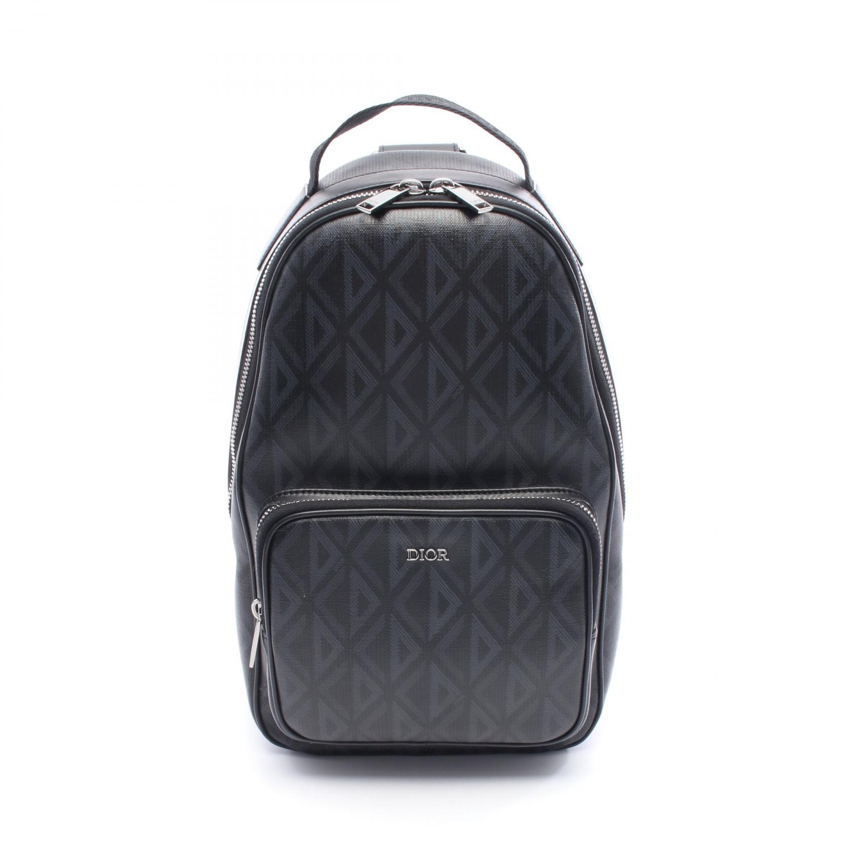 ディオール Dior ライダー ミニ スリングバッグ CDダイヤモンド ウエストバッグ ボディバッグ バッグ PVCコーティングキャンバス レザー メンズ ブラック系 / ネイビー系 【中古】