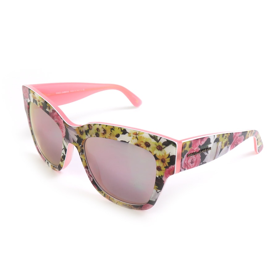 ドルチェアンドガッバーナ DOLCE&GABBANA サングラス プラスチック ピンク/マルチカラー レディース【中古】 e60681a