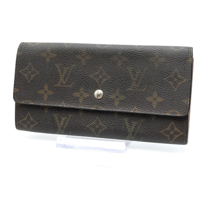 LOUIS VUITTON(ルイ・ヴィトン)ポルトフォイユ・サラ ヴィンテージ モノグラム 二つ折り長財布 ブラウン モノグラムキャンバス ゴールド金具 フラップ スナップボタン レディース メンズ ユニセックス M61734【中古】