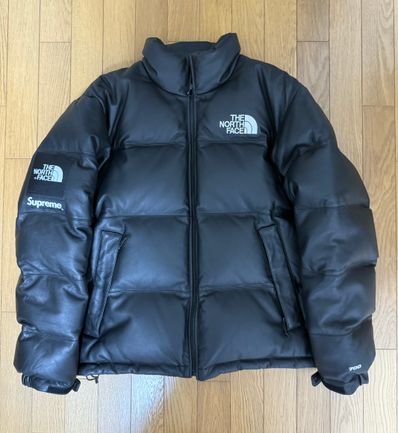 Supreme x The North Face Leather Nuptse Jacket "Black"