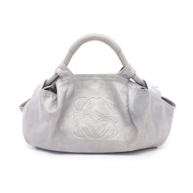 ロエベ LOEWE ナッパアイレ ハンドバッグ バッグ レザー レディース シルバー系 【中古】