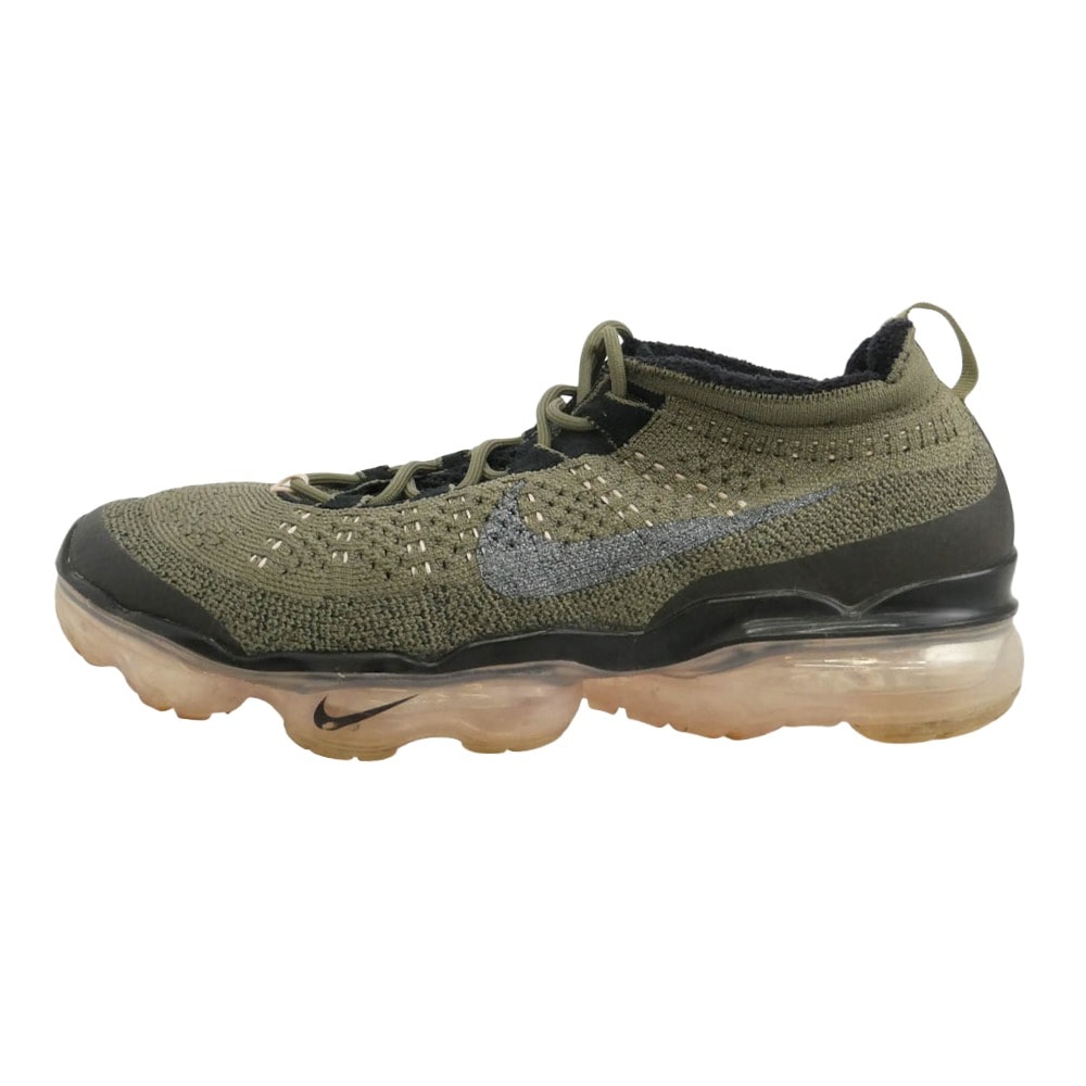 NIKE DV1678-200 Air VaporMax 2023 Flyknit Medium Olive Pink Oxford Black ランニングシューズ ローカットスニーカー モスグリーン系 ブラック系 26cm【中古】