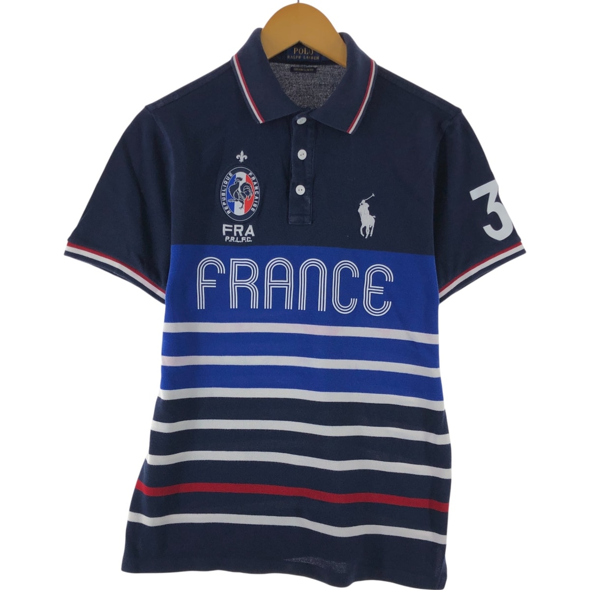 古着 ラルフローレン Ralph Lauren POLO RALPH LAUREN CUSTOM SLIM FIT 半袖 ボーダー ポロシャツ メンズM相当/eaa551585