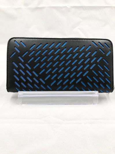 Bottega Veneta Punching Round Zip Wallet "Nero"