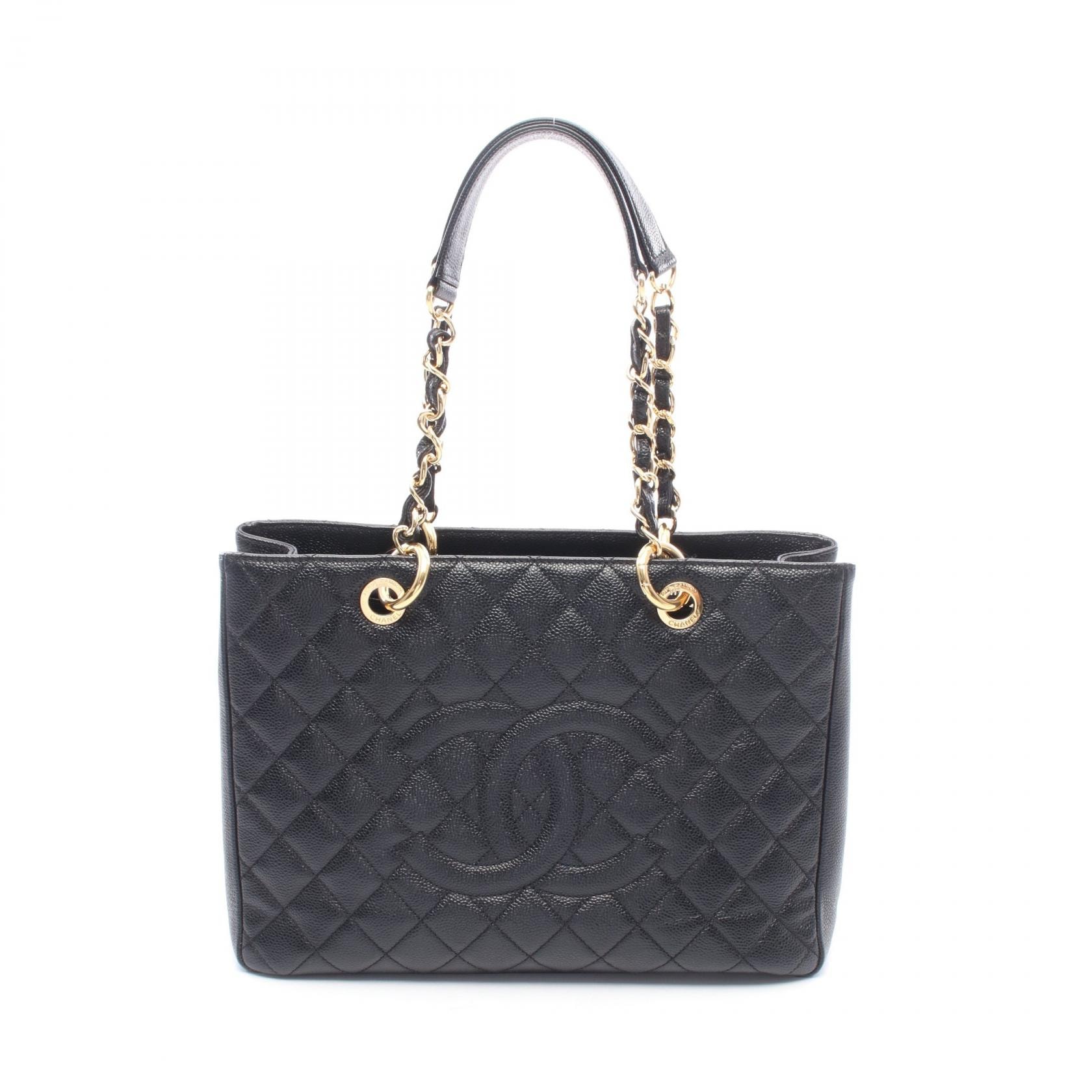 シャネル CHANEL マトラッセ グランドショッピング GST トートバッグ バッグ キャビアスキン(グレインドカーフ) レディース ブラック系 A50995 【中古】