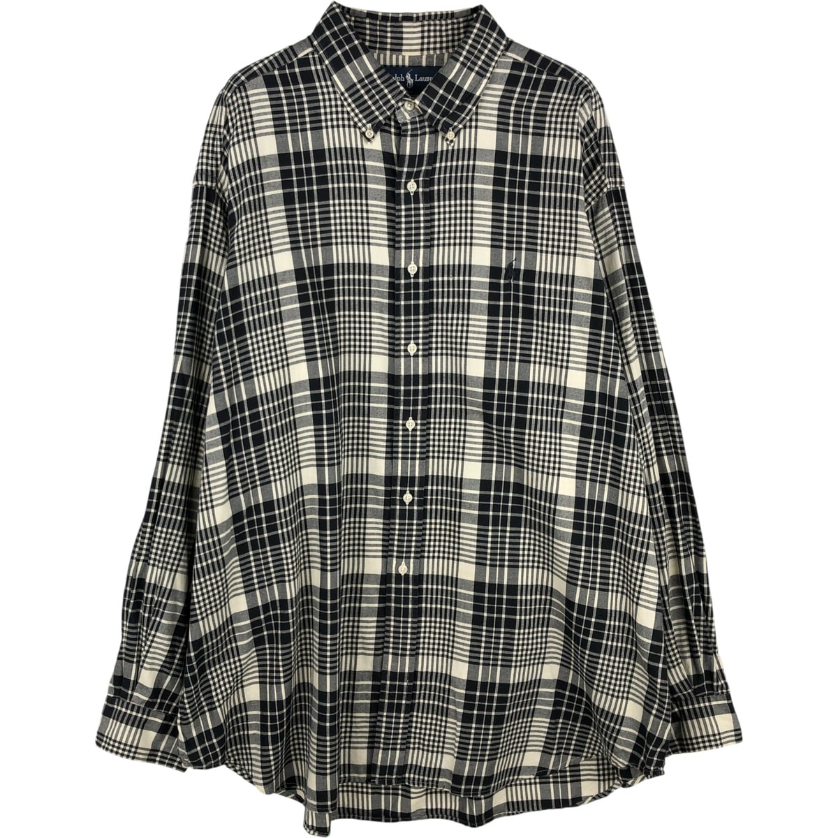古着 ラルフローレン Ralph Lauren BLAIRE 長袖 ボタンダウンチェックシャツ メンズXXL相当/eaa616045