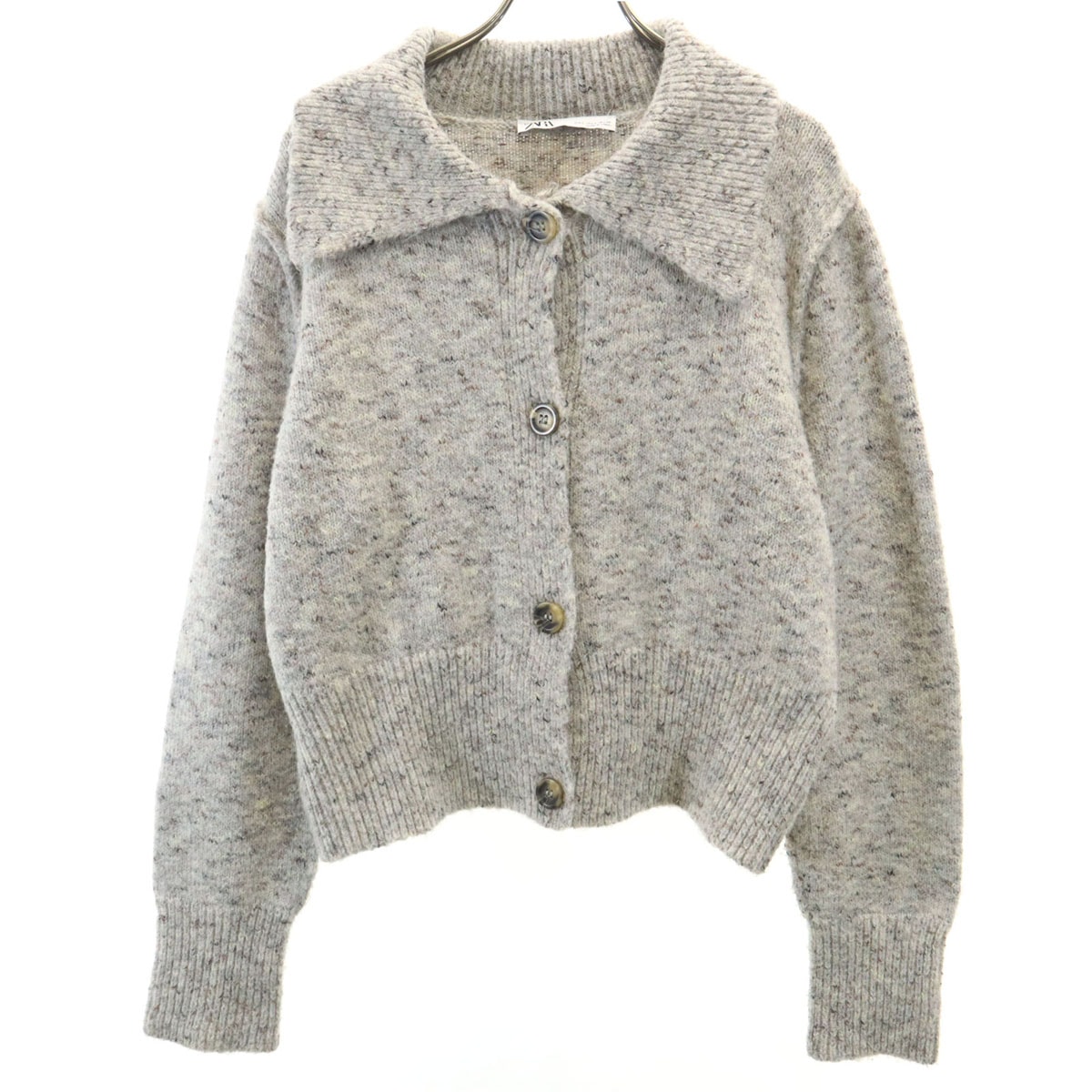 ZARA ザラ 長袖 ニットカーディガン L グレー