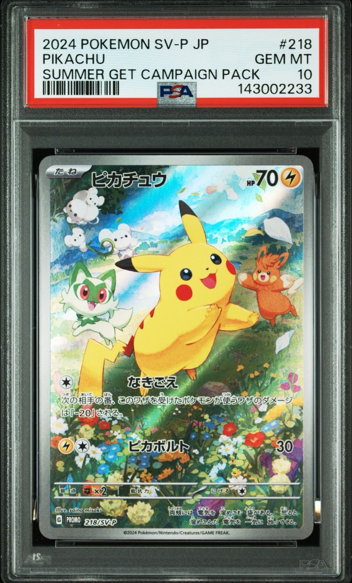 ピカチュウ P [SV-P 218](プロモカードパック「ポケカの夏がキタ!プロモカードGetキャンペーン!」)