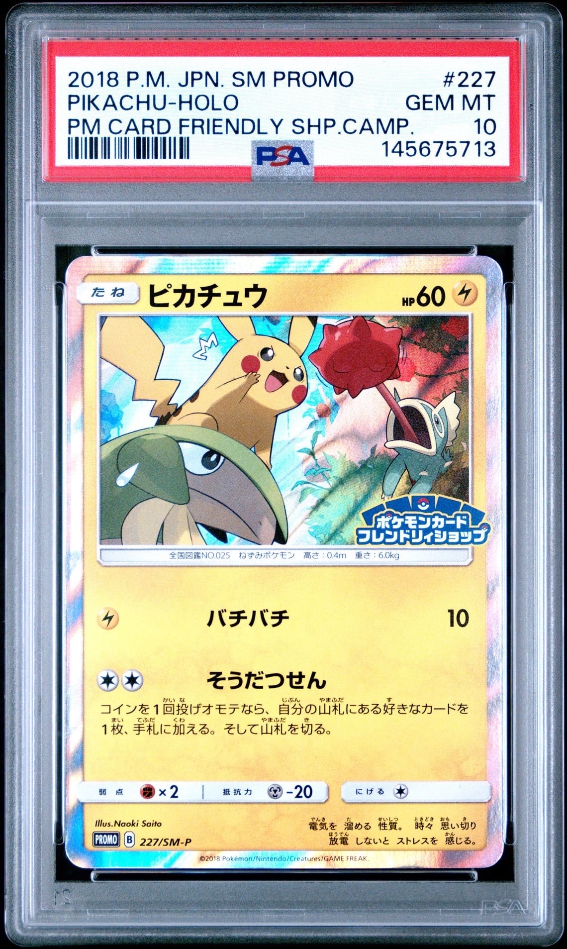 PSA10】ピカチュウ P [SM-P 227](プロモーションカード「ポケモン