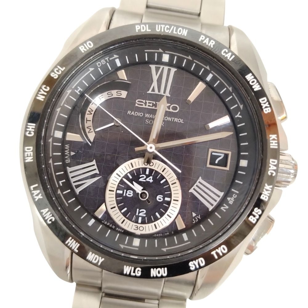 SEIKO セイコー 8B54-0AE0 ブライツ デイト ソーラー電波 メンズ 腕時計 正規品 / C683