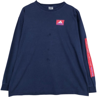 古着 90年代 アディダス adidas Foot Locker ロングTシャツ ロンT USA製 メンズXL相当 ヴィンテージ/eaa647476