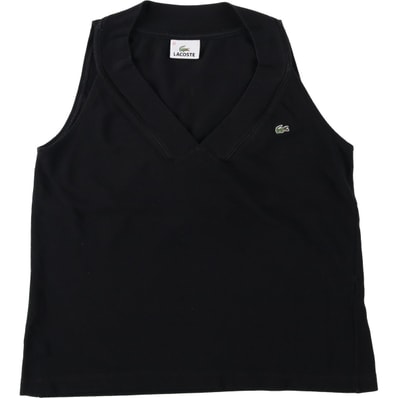 古着 ラコステ LACOSTE Vネック 鹿の子 タンクトップ レディースS相当/eaa620327