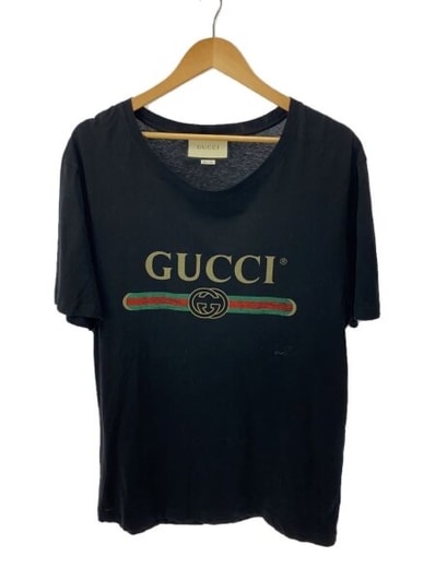 GUCCI Oversize Washed T-Shirt With Gucci Logo "Black"