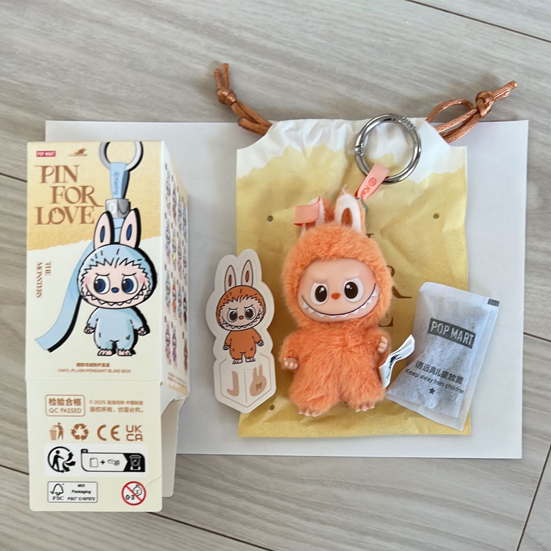 POP MART THE MONSTERS (LABUBU) Pin for Love Series-Vinyl Plush Pendant (A-M) J