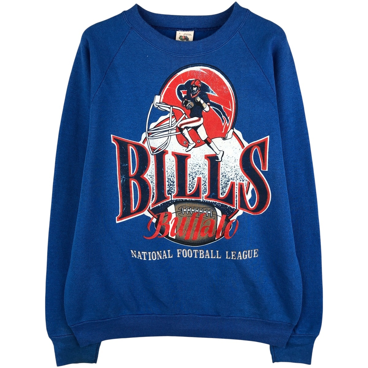古着 90年代 フルーツオブザルーム FRUIT OF THE LOOM NFL BUFFALO BILLS バッファロービルズ プリントスウェットシャツ トレーナー USA製 メンズL相当 ヴィンテージ/eaa482706