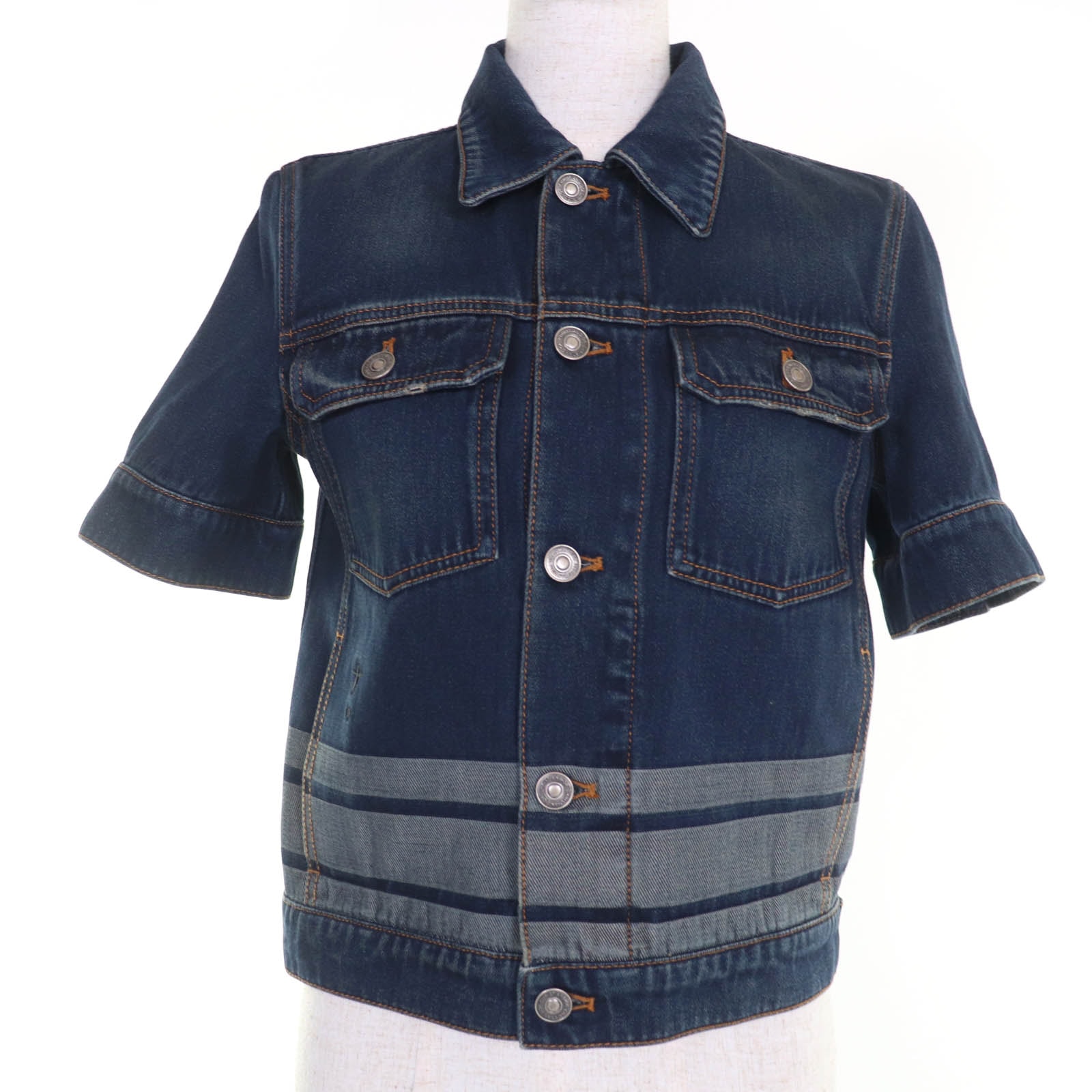 極美品 クリスチャンディオール
 デニムジャケット インディゴ レディース 38 322V29A3394