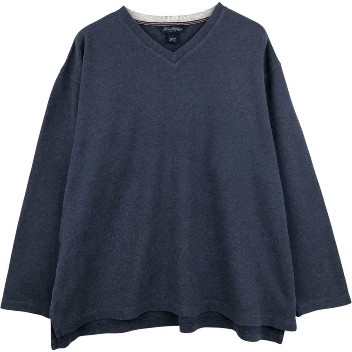 古着 ブルックスブラザーズ Brooks Brothers Est.1818 Vネック ロングTシャツ ロンT メンズL相当/eaa684625