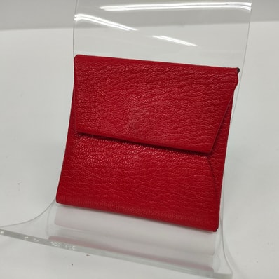 HERMES エルメス バスティア ヴェルソ コインケース 041054CK シェーブル レッド ピンク W(2024)刻印 レディース【中古】