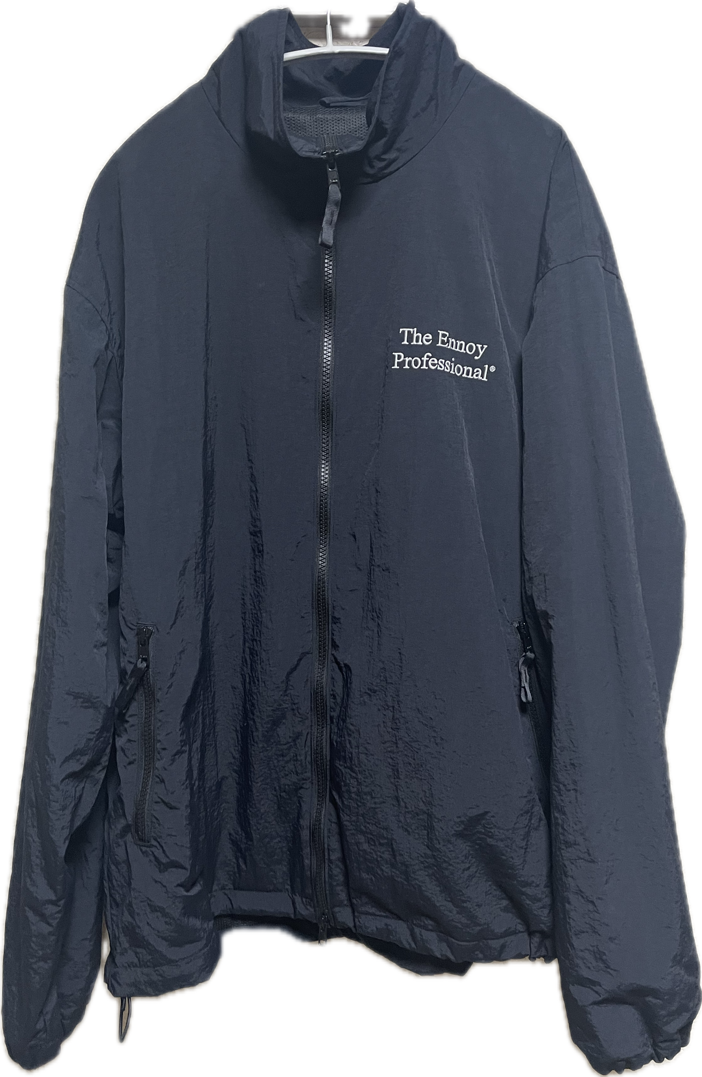 ENNOY 23AW Stylistshibutsu Nylon Track Suit Set Up Black × White AW23BRENJK02LP / AW23BRENPT04LP