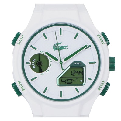 ラコステ 【美品】2011364 L-33X ラバーベルト デジアナ クオーツ