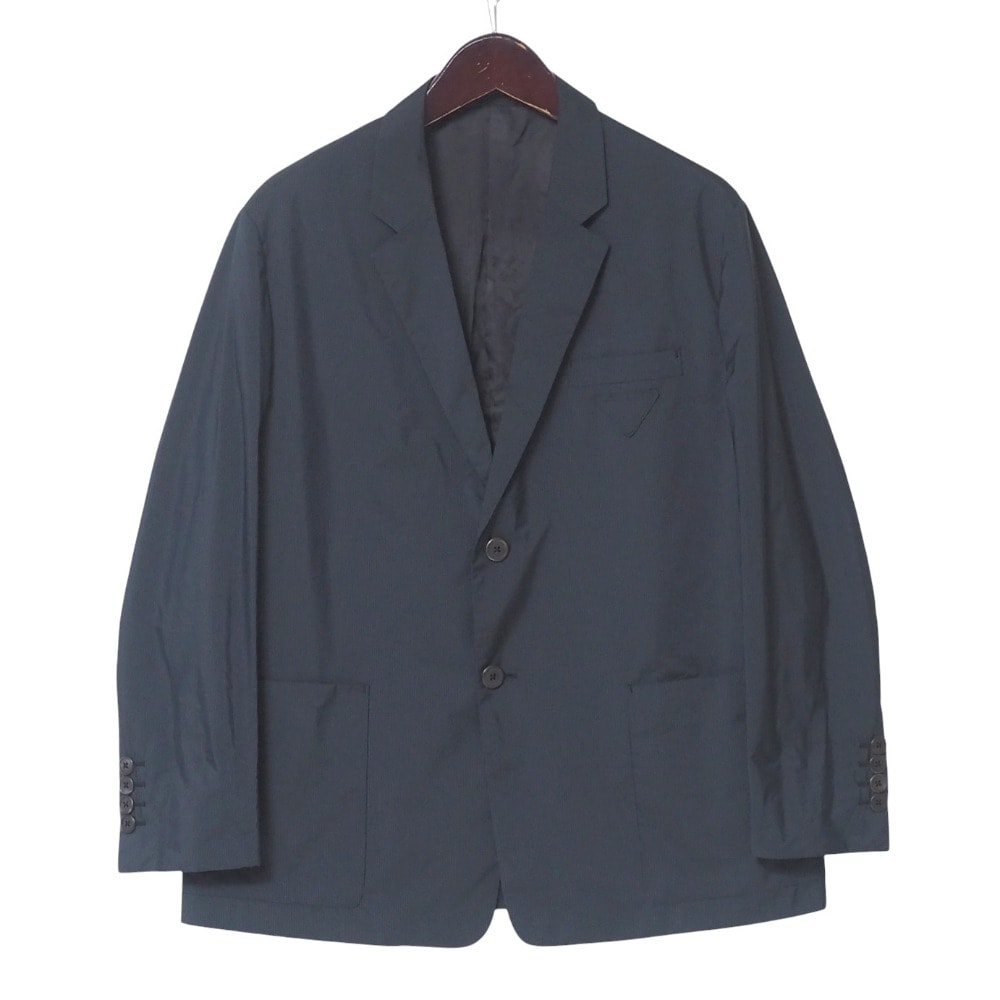 PRADA プラダ G8240 テーラードジャケット サイズ54R ストライプ 2B ブレザー シングルジャケット 三角ワッペン イタリア製 ブランド古着【中古】20250502/RA4574