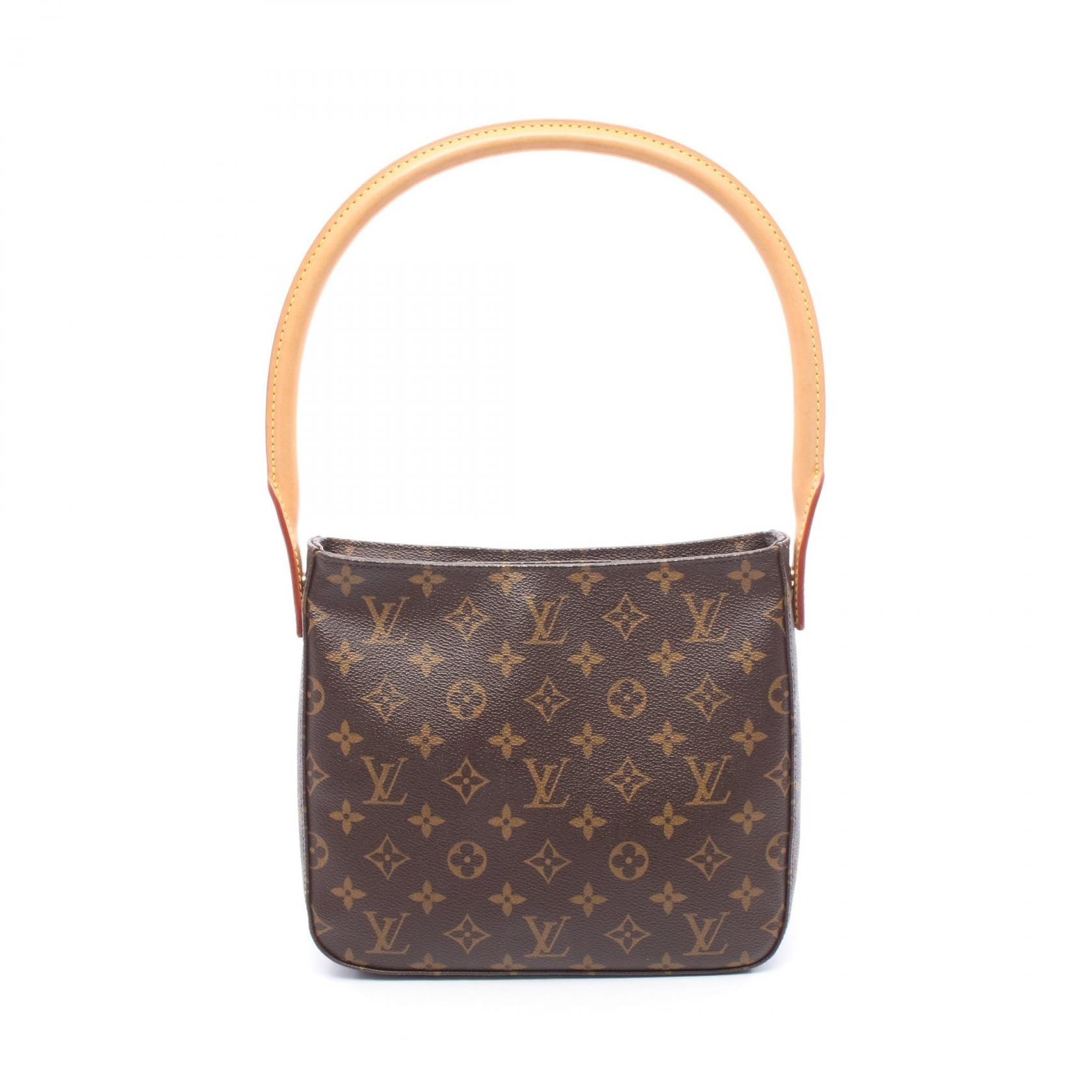 ルイ・ヴィトン LOUIS VUITTON ルーピングMM ショルダーバッグ バッグ PVCコーティングキャンバス レザー モノグラム レディース ブラウン系 M51146 【中古】