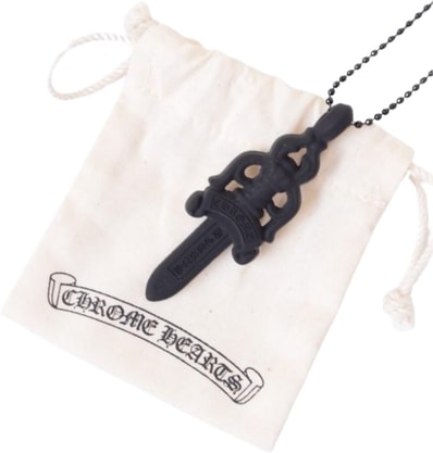 Chrome Hearts Rubber Large Dagger Silicon Necklace "Black"