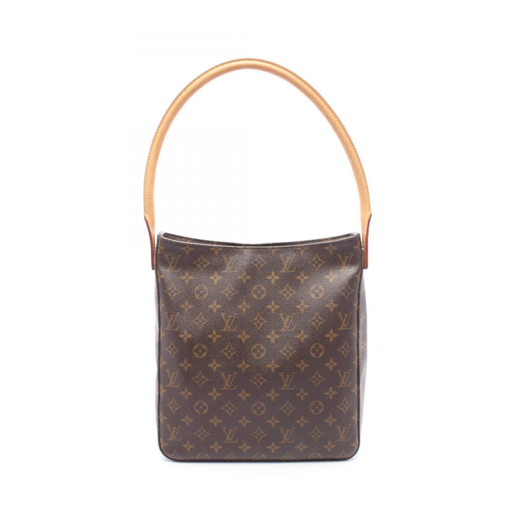 ルイ・ヴィトン LOUIS VUITTON ルーピングGM ショルダーバッグ バッグ PVCコーティングキャンバス レザー モノグラム レディース ブラウン系 M51145 【中古】
