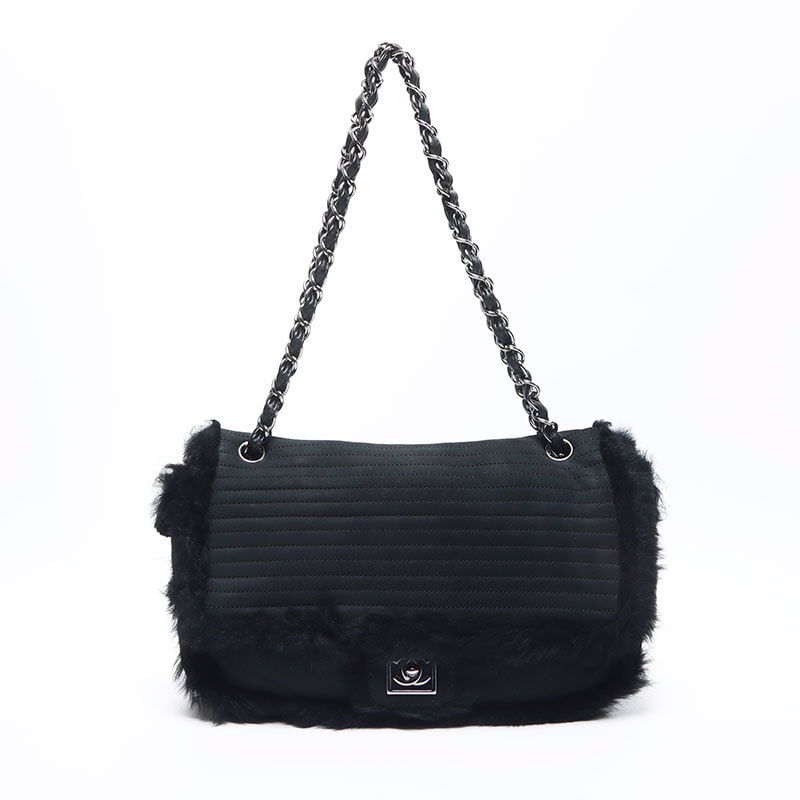 シャネル CHANEL 11番台 チェーン ファー ショルダーバッグ【中古】
