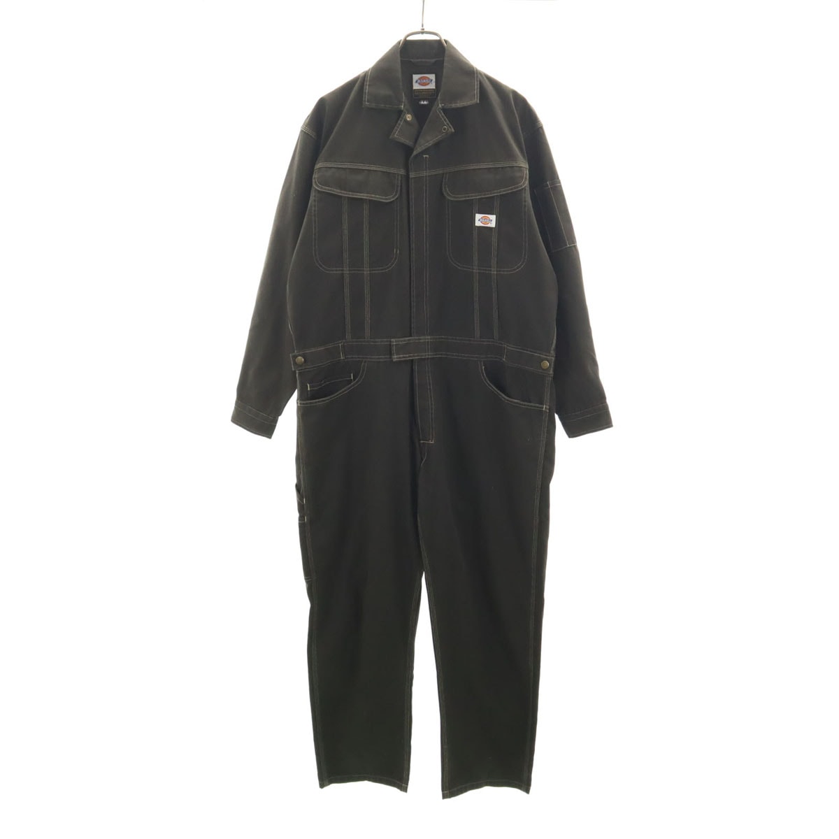 Dickies ディッキーズ 長袖 つなぎ LL カーキ オールインワン