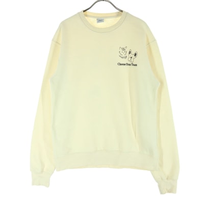 ZARA ザラ 裏起毛 アニマル柄 犬 長袖 トレーナー S イエロー スウェット