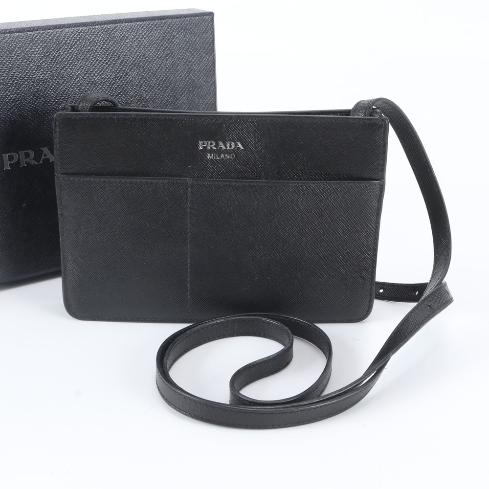 ■美品 プラダ サフィアーノショルダーバッグ レザー