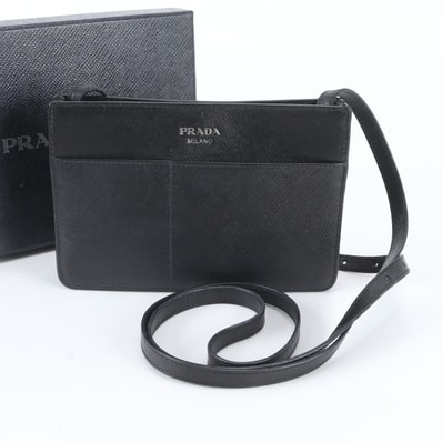 ■美品 プラダ サフィアーノショルダーバッグ レザー
